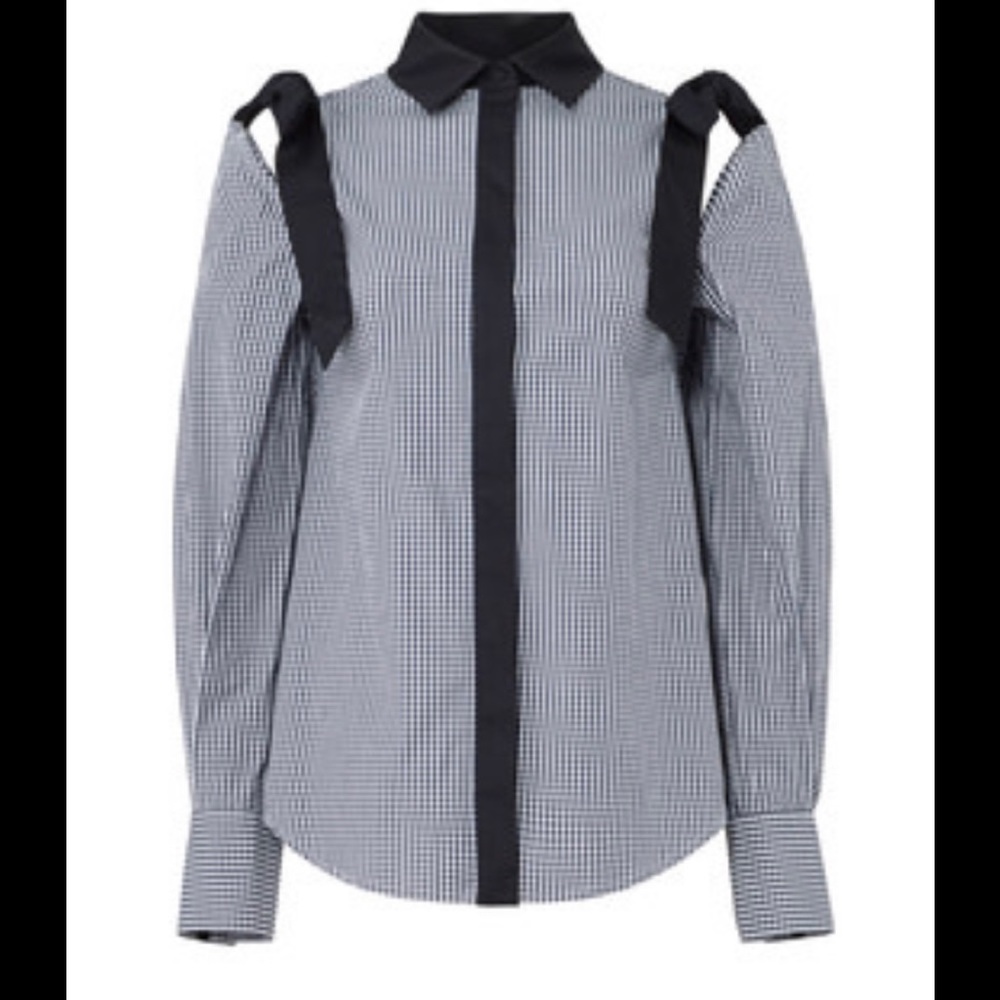 Rebecca Vallance Sabastiano tie detail shirt Sz 4